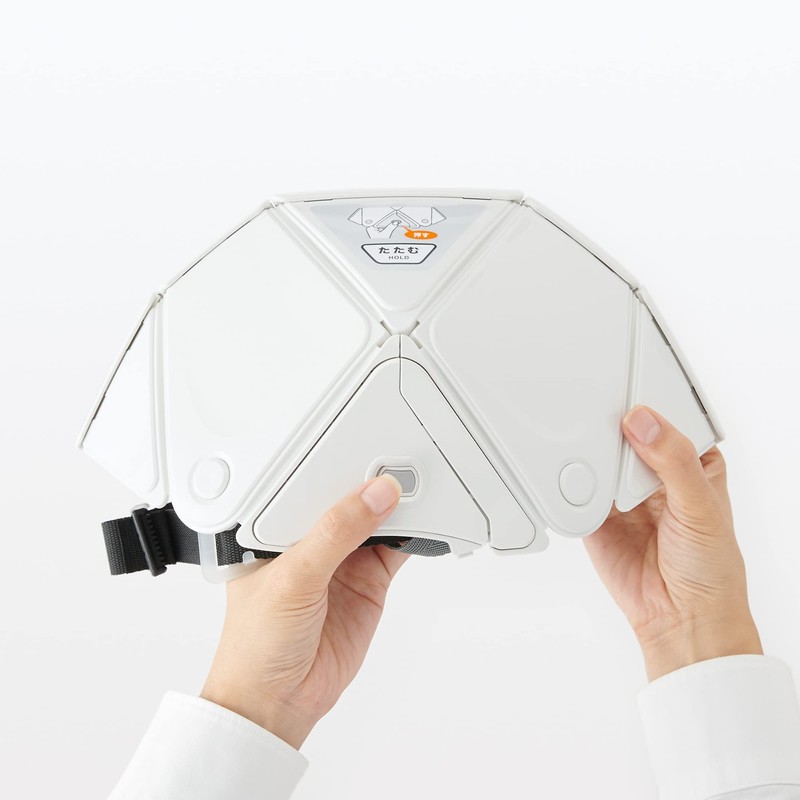 Muji MJ-FH2 44913314 Folding Helmet, White, Width 11.2 x Depth