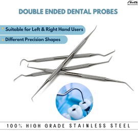 15 Pcs Dental Hygiene Tool Set Stainless Steel Dental Picks and Tweezers, Mouth Mirror, Tooth Scraper Plaque Tartar Calculus Remover for Fresh Breath Personal Oral Gum Care & Pet Use