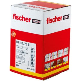 fischer N 8 x 60 Z Hammerfix Frame Fixing, Pack of 50, 50356