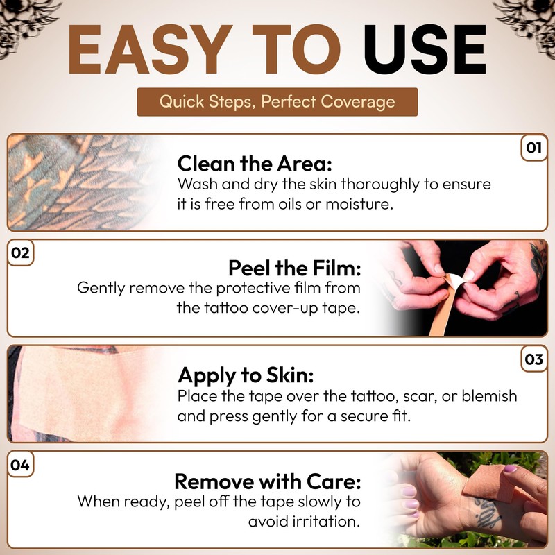 Tat2X Tattoo Cover Up Tape – New Long Lasting Adhesive