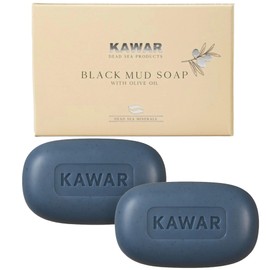 KAWAR Dead Sea Black Mud Soap with Shea Butter & Olive Oil - Relief for Acne, Psoriasis & Eczema - Moisturizing Vegan Bar for Men & Women - For Oily to Normal Skin, 4.2 oz (Pack of 2) (2)