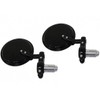 MotorToGo 1 Pair Black CNC Round Billet Bar Convex Lens