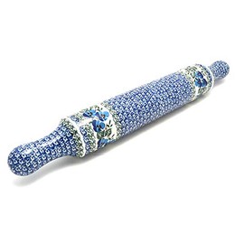Polish Pottery Rolling Pin - Winter Viola