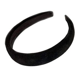 Sufias Accessories Black Velvet slightly padded Alice Band Headband 2.5 cm Hair Accessories School Girls