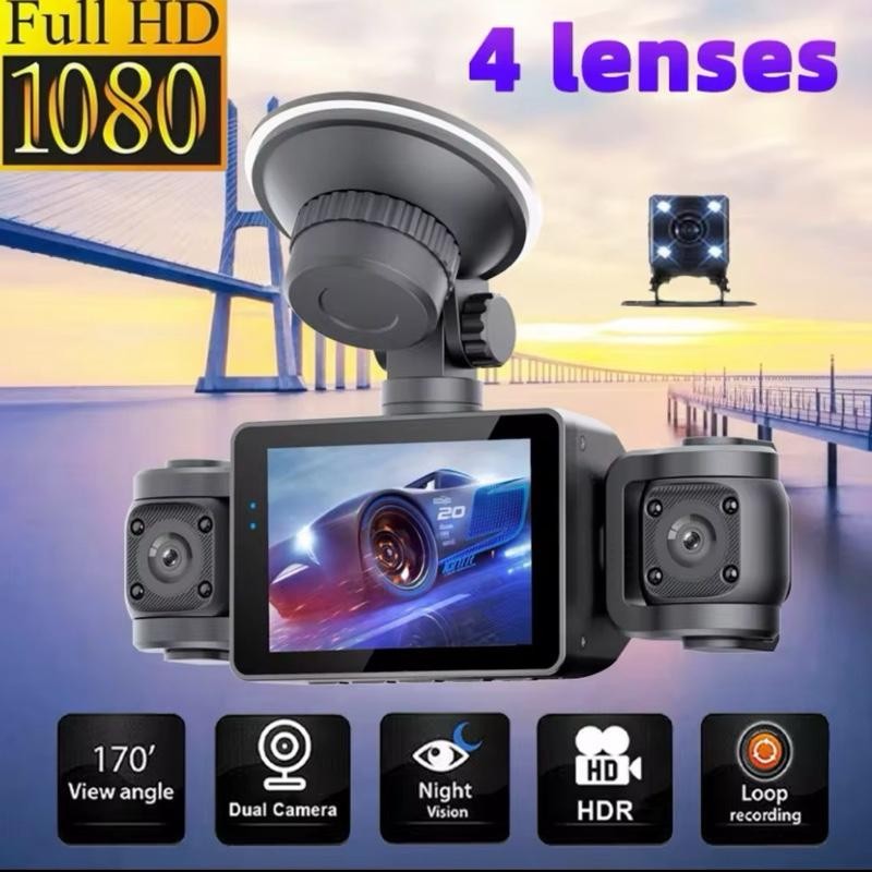 Black Box Video Recorder 4-Channel Dash Cam with 2-Inch IPS