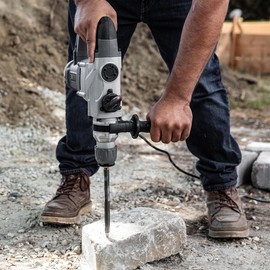 XtremepowerUS 1180W SDS-Plus Electric Rotary Demolition Chipping Hammer 1-1/4" Combination Rotary Hammer Drilling Chisels & Drill Bits Set with Case