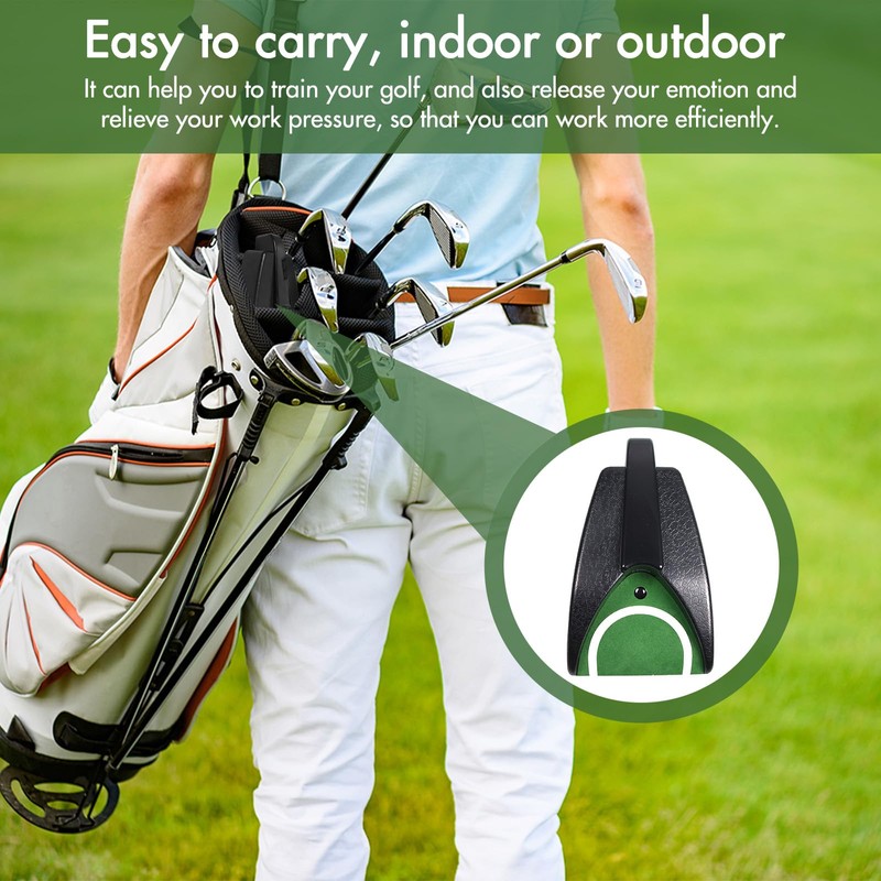 Golf Automatic Putting Cup, Golf Return Machine with 5Pcs Golf