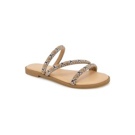 XOXO Women's Makayla Flat Sandal, Bronze, 9.5
