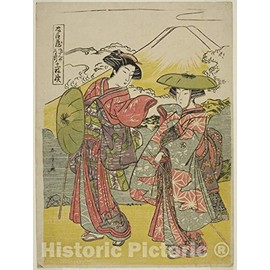 Historic Pictoric Print : Act Eight: Bridal Journey from The Play Chushingura (Treasury of Loyal Retainers), Katsukawa Shunsho, c 1780, Vintage Wall Decor : 18in x 24in