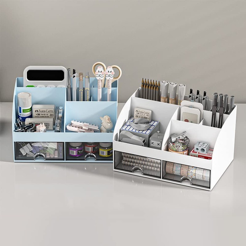 Desktop Organiser, Office Stationery Drawer Organizer Makeup Storage Box, Desk