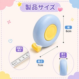 Measuring Tape, 6.6 ft (2 m), Automatic Card Position, Double Sided Scale, Easy and Convenient, Water Resistance, Rust Proof, Body Measurements, Handicrafts, Sewing, Hard, Lightweight, Compact