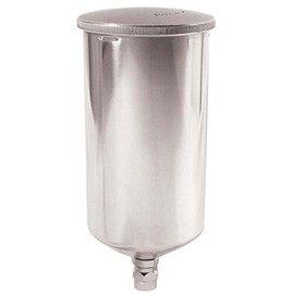 AES Industries 159 1 Liter Aluminum Gravity Feed Spray Cup with Twist-Lock Lid