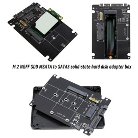 The Lord of the Tools 2 in 1 Combo M.2 NGFF B-Key & MSATA SSD to SATA 3.0 Adapter Converter Case Enclosure Compatible with SATA3.1 Standard PCI Express M.2 Protocol