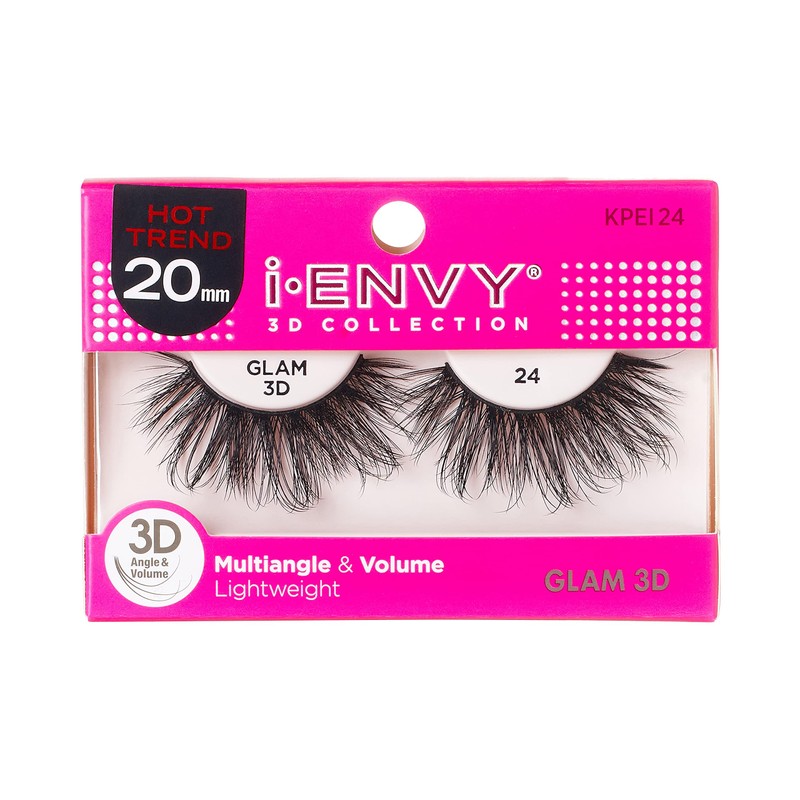 i-Envy 3 Pairs False Eyelashes 3D Glam Collection Multi-angle &