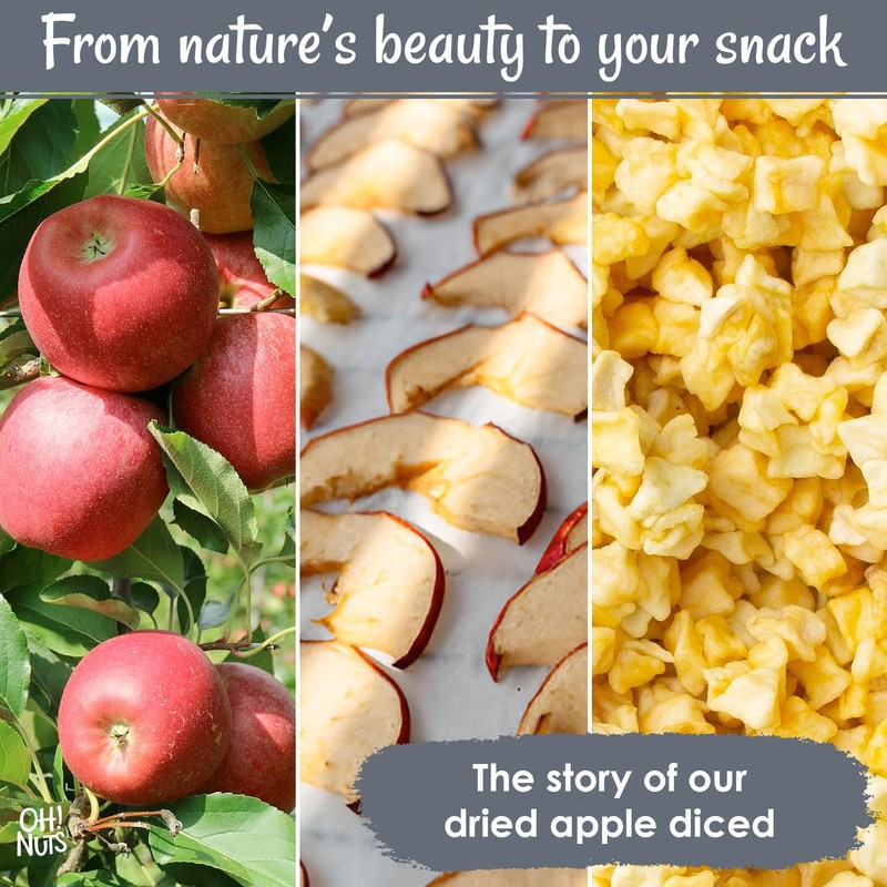 Oh! Nuts Dried Apple - 1 lb - Dried Fruit