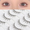 10 Pairs Brown False Eyelashes Clear Band Cartoon False Eyelashes