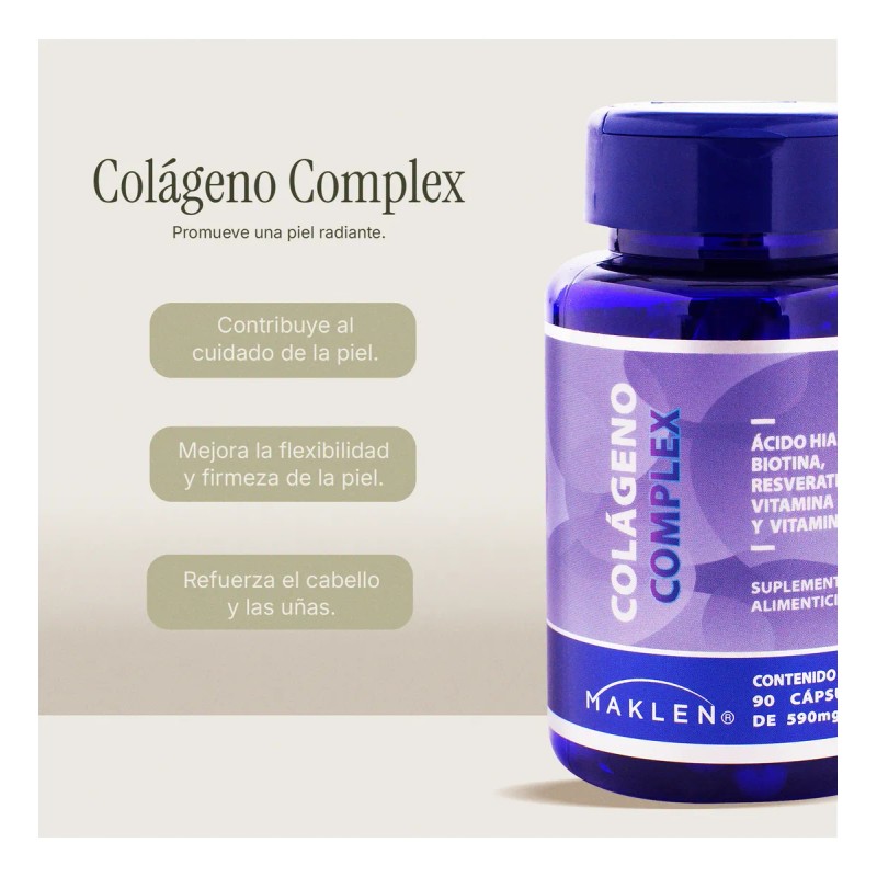 Colgeno Complex Mujer 90 Cpsulas De 590mg Maklen Sin Sabor