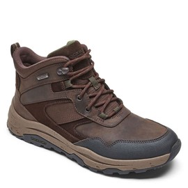 Rockport Men's XCS Pathway Waterproof MidBoot Hiking Boot, Java Leather/Suede/Ripstop, 7 Wide
