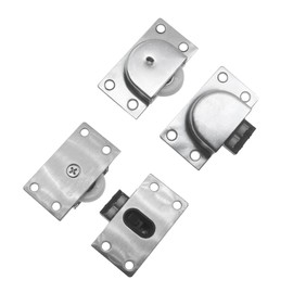 FDXGYH 2set Sliding Cabinet Door Hardware Stainless Steel Wardrobe Pulley Sliding Door Pulley for Cabinet Barn Door Wardrobe Closet(Silver)