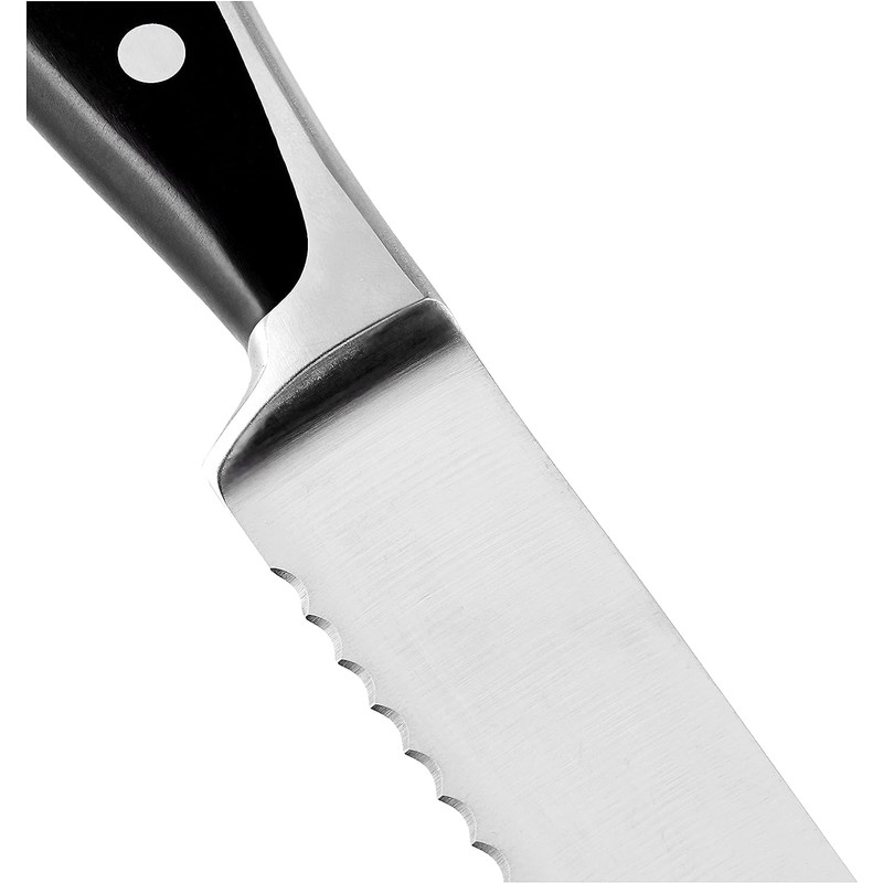 HENCKELS Forged Synergy 8-inch Bread Knife, Black/Stainless Steel