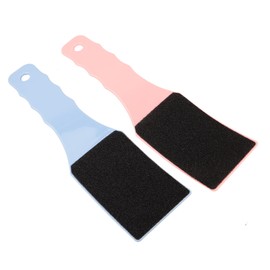 PACKOVE 2pcs Double Sided Plastic Foot Files with Curved Handle for Easy Dead Skin Removal and Callus Scrubbing Foot Care Tool for Exfoliating Hard Skin and Smoother Heels Blue Pink