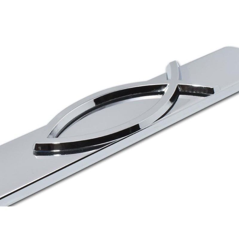 Elektroplate – Christian Fish Ichthys on Chrome All-Metal Open Corners