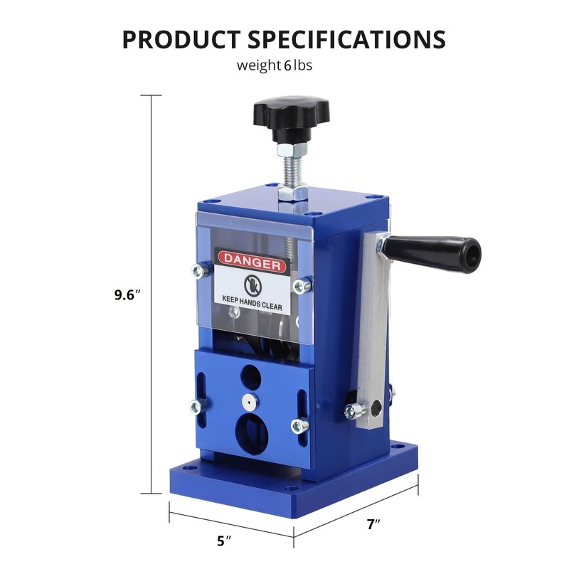 Upgraded Manual Wire Stripper Machine, 0.06-1 in Copper Wire Peeler