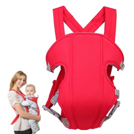 Baby Sling Carrier,Xiuyer Baby Carriers from Newborn Ergonomic Breathable Infant Carrier 3-in-1 Front and Back Adjustable Baby Sling Carrier for Newborns Infants & Toddlers,Red Baby Wrap Carrier