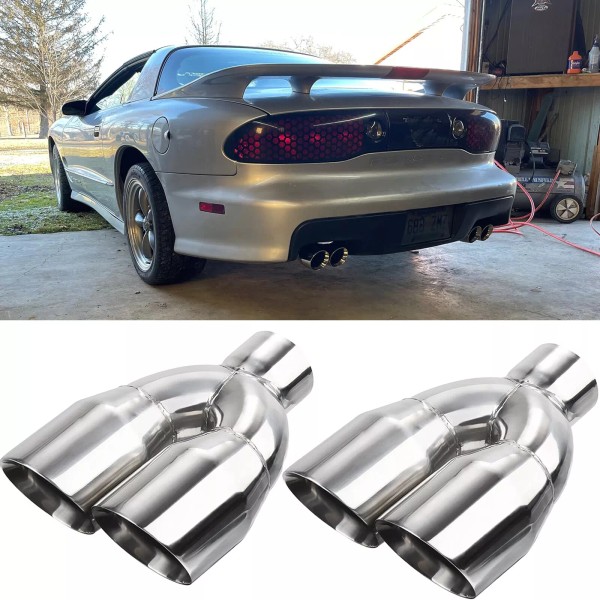 KEEPDSGN For Pontiac Firebird Trans AM 2PCS Dual Exhaust Tip