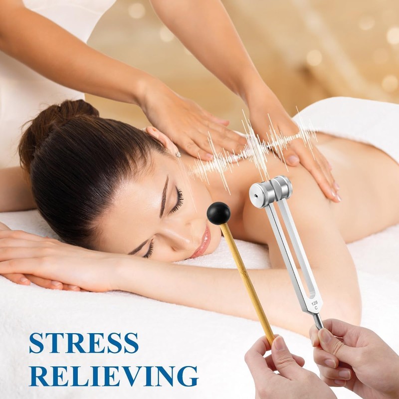Tuning Forks for Healing 5 piece Set(128Hz, 256Hz, 512Hz), with