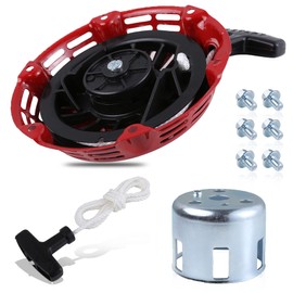 Stylemafia Pull-Start-Recoil-Starter Cover fit for Honda GX120 GX160 GX200 Pull Starter (Steel Rod Paws) Engine 4/5.5/6.5hp Generator Lawnmower Replace # 28400-ZE1-003ZF 28400-ZH8-013YA