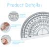 Plastic Protractor,10 PCS Protractor Geometry Set 4 Inch Plastic Math