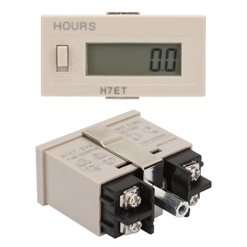 AC H7Et BVM Digital Electrical Counter Totalizer with 6-Digit LCD