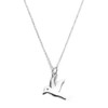 Sterling Silver Hummingbird Pendant - 22 Inches