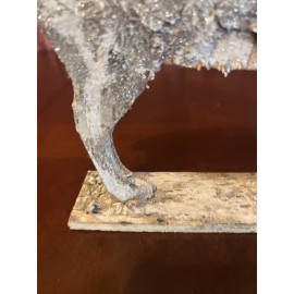 Bright Ideas Christmas Deer Reindeer Wood Flat Standing Holiday Decoration Glitter