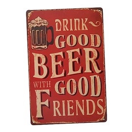 DOITOOL Vintage Iron Painting Sign for Home Bar Decor Antique Metal Wall Art Retro Tin Sign with Classic Design for Coffee