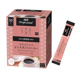 AGF(エージーエフ) プロフェッショナル カフェインレスインスタントコーヒー1杯用 50本 【 スティックコーヒー 】 【 デカフェ・ノンカフェイン 】 2グラム (x 50)
