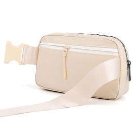 ZPN Mini Fanny Pack Creamy Belt Bag for Women and Men, Fashionable Waterproof Waist Pack with Adjustable Strap for Traveling, Hiking, Jogging, Cycling