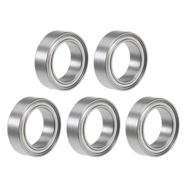 TOP-VIGOR 5Pcs MR128ZZ Deep Groove Ball Bearings, Z1 8mm x 12mm x 3.5mm Double Sealed Industrial Bearings, Chrome Steel Skateboard Bearings for Electrical Instrument Equipment