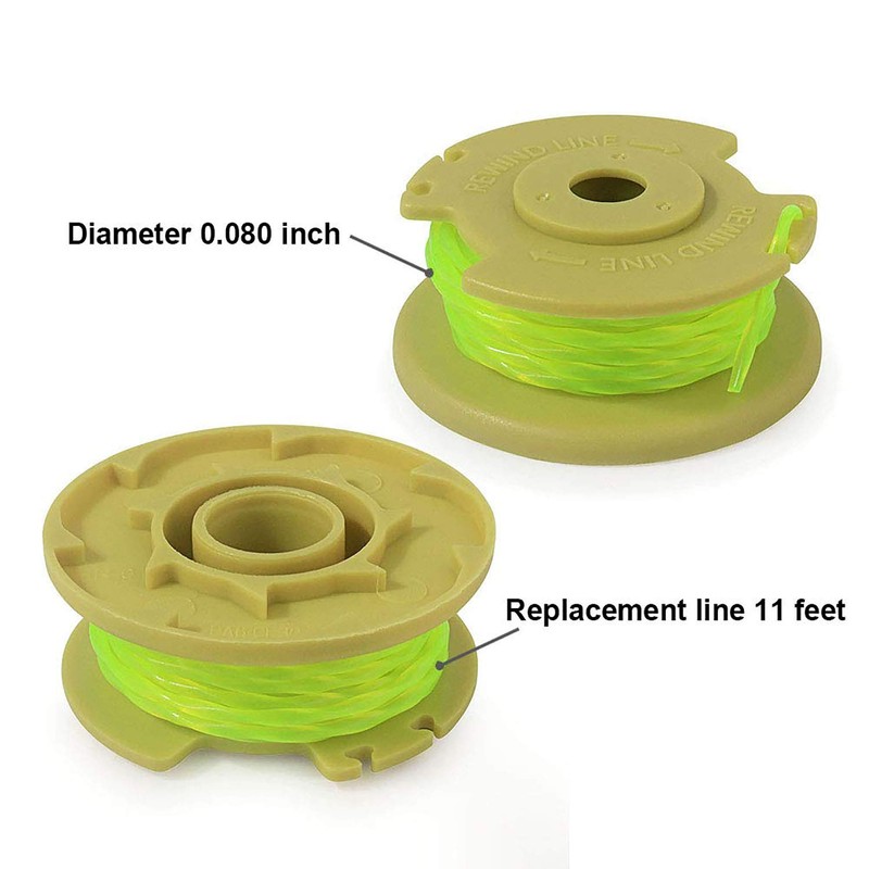 THTEN 11ft 0.080" Replacement Trimmer Spool for Ryobi One Plus