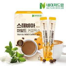 Nature Dream Zero Sugar Stevia Coffee Mix Mild 9.5g 30 sachets 1 box / 네이처드림 제로슈가 스테비아 커피믹스 마일드 9.5g 30포 1박스
