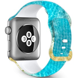 Cute Beach Watch Band Compatible For Watch 38mm 40mm 41mm 42mm Silicone Wristbands Strap Replacement for Women Unisex Gifts