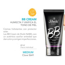 Bb Cream Con Protector Solar Humecta Unifica 3 Tonos De Piel (Medium)