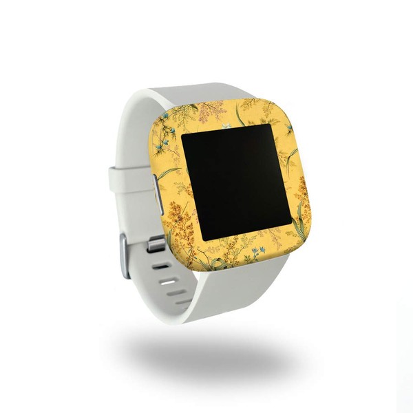 MightySkins Skin for Fitbit Versa 2 - Yellow Marble End | Protective, Durable, and Unique Vinyl Decal wrap Cover | Easy to Apply, Remove, and Change Styles | Made in The USA