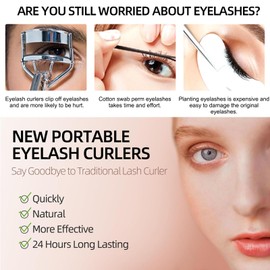 Heated Eyelash Curler, Portable Makeup Electric Eyelash Curling, Professional Heated Eye Lash Curler for Makeup Beauty Styling Curling Tools Beauty Tools for Women(Green)