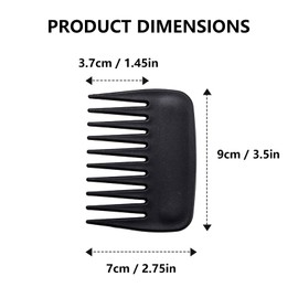 ZEMINRI 2 Pezzi Pettine Barba Uomo di Nessun Danno ai Capelli Pettine per Barba per Tutti i Tipi di Capelli Delicato e non Danneggia Pettine Barba i Capelli Essiccante per Uomini e Donne (Nero)