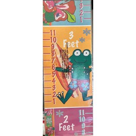 Animal Trees Kids Height Chart Wall Sticker, Frogs Height Measurement Baby Growth Chart Wall Decals Decor, Removable DIY Arts Murals for Bedroom Nursery (A)