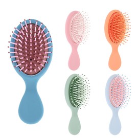 YUHENGCT 5 Pack Mini Wet Hair Brush,Small Travel Detangling Brush for Hair,Oval Scalp Massage Combs, Ease Knots Without Tears or Breakage, Multicolor