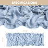 Artoid Mode Boho Sky Blue Gauze Wedding Table Runner, Cheesecloth