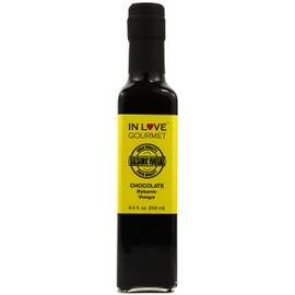 In Love Gourmet Chocolate Balsamic Vinegar 250ML/8.5oz Great on Strawberries and Fruit Salads, Amazing on Grilled Steaks and Chicken